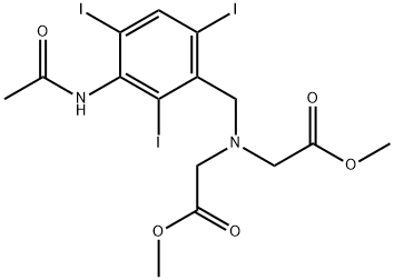 N-(2,4,6-Triiodo-3-acetamidobenzyl)iminodiacetic acid dimethyl ester Structure