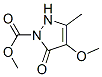 1H-Pyrazole-1-carboxylic  acid,  2,5-dihydro-4-methoxy-3-methyl-5-oxo-,  methyl  ester Structure