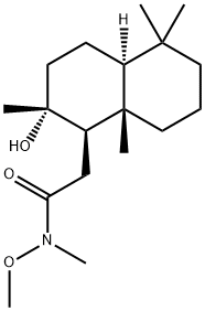 1-Naphthaleneacetamide, decahydro-2-hydroxy-N-methoxy-N,2,5,5,8a-pentamethyl-, (1R,2R,4aS,8aS)- 구조식 이미지