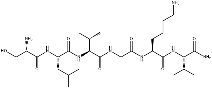 H-SER-LEU-ILE-GLY-LYS-VAL-NH2 Structure