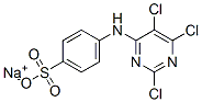 4-[(2,5,6-트리클로로-4-피리미디닐)아미노]벤젠술폰산나트륨염 구조식 이미지