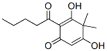 3,5-Dihydroxy-4,4-dimethyl-2-(1-oxopentyl)-2,5-cyclohexadien-1-one 구조식 이미지