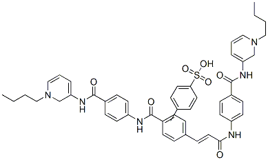 N-(1-butylpyridin-5-yl)-4-[[(E)-3-[4-[[4-[(1-butylpyridin-5-yl)carbamo yl]phenyl]carbamoyl]phenyl]prop-2-enoyl]amino]benzamide, 4-methylbenze nesulfonate Structure