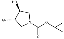 (3S,4S)-N-Boc-3-amino-4-hydroxypyrrolidine 구조식 이미지
