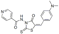 N-[5-[[4-(Dimethylamino)phenyl]methylene]-4-oxo-2-thioxo-3-thiazolidinyl]-4-pyridinecarboxamide 구조식 이미지