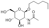 HEXYL 2-ACETAMIDO-2-DEOXY-BETA-D-GLUCOPYRANOSIDE Structure