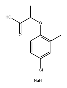 나트륨2-(4-클로로-2-메틸페녹시)프로피오네이트 구조식 이미지
