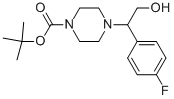 4-[1-(4-FLUORO-PHENYL)-2-HYDROXY-ETHYL]-PIPERAZINE-1-CARBOXYLIC ACID TERT-BUTYL ESTER Structure