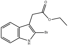 (2-BROMO-1H-INDOL-3-YL)ACETIC ACID ETHYL ESTER Structure