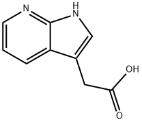 1H-pyrrolo(2,3-b)pyridine-3-acetic acid 구조식 이미지