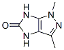 Imidazo[4,5-c]pyrazol-5(1H)-one,  4,6-dihydro-1,3-dimethyl- 구조식 이미지