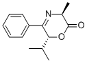 (3S,6R)-6-Isopropyl-3-methyl-5-phenyl-3,6-dihydro-2H-1,4-oxazin-2-one 구조식 이미지