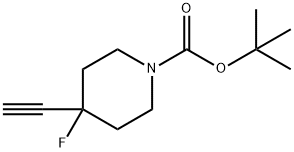 1-Boc-4-ethynyl-4-fluoropiperidine 구조식 이미지