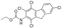 N-(1,3,4,7-Tetrachloro-9H-fluoren-2-yl)carbamic acid ethyl ester Structure