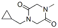 2,5-Piperazinedione,1-(cyclopropylmethyl)-4-methyl-(9CI) Structure