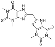 8,8'-Methylenebis[2,7-dihydro-1,3-dimethyl-2-thioxo-1H-purin-6(3H)-one] 구조식 이미지