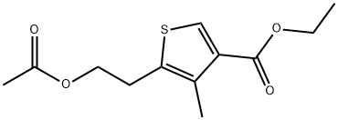 ethyl 5-(2-acetoxyethyl)-4-Methylthiophene-3-carboxylate Structure