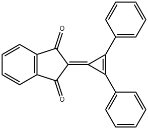 2-(2,3-Diphenyl-2-cyclopropen-1-ylidene)-1H-indene-1,3(2H)-dione Structure