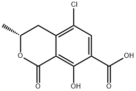 5-Chloro-8-hydroxy-3-methyl-1-oxoisochroman-7-carboxylic acid Structure