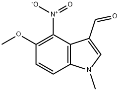 5-METHOXY-1-METHYL-4-NITROINDOLE-3-CARBOXALDEHYDE 구조식 이미지