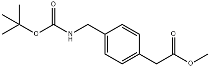 TERT-부틸4-((메톡시카르보닐)메틸)벤질카르바메이트 구조식 이미지