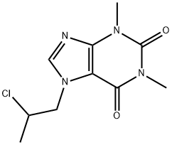 7-(2-chloropropyl)-3,7-dihydro-1,3-dimethyl-1H-purine-2,6-dione 구조식 이미지