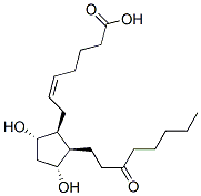 (Z)-7-[(1S,2R,3R,5S)-3,5-dihydroxy-2-(3-oxooctyl)cyclopentyl]hept-5-enoic acid Structure