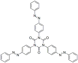 1,3,5-Tris[4-(phenylazo)phenyl]-1,3,5-triazine-2,4,6(1H,3H,5H)-trione 구조식 이미지