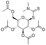 .beta.-D-글루코피라노스,1-티오-,2,3,4,6-테트라아세테이트1-(디메틸카르바모디티오에이트) 구조식 이미지