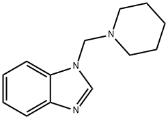 1-(피페리딘-1-일메틸)-1H-벤즈이미다졸 구조식 이미지