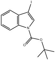 1-(TERT-부톡시카르보닐)-3-요오도-1H-인돌 구조식 이미지