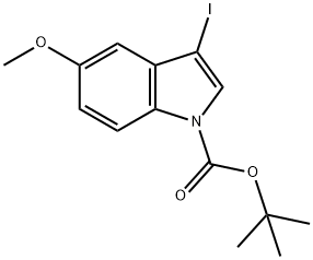 3-IODO-5-METHOXYINDOLE-1-CARBOXYLIC ACID TERT-BUTYL ESTER Structure