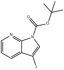 3-아이오도-피롤로[2,3-B]피리딘-1-카복실산tert-부틸에스테르 구조식 이미지