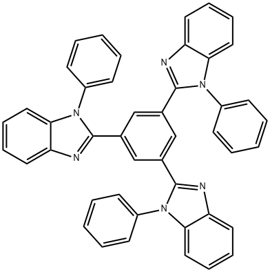 1,3,5-Tris(1-phenyl-1H-benzimidazol-2-yl)benzene 구조식 이미지