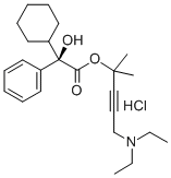 벤젠아세트산,알파-시클로헥실-알파-히드록시-,4-(디에틸아미노)-1,1-디메틸-2-부티닐에스테르,염산염,(R)- 구조식 이미지