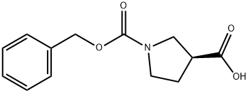 (S)-1-Cbz-pyrrolidine-3-carboxylic acid 구조식 이미지