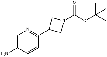 1-Azetidinecarboxylic acid, 3-(5-amino-2-pyridinyl)-, 1,1-dimethylethyl ester 구조식 이미지
