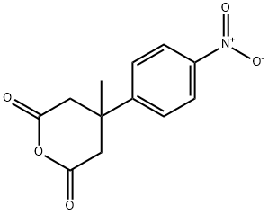 4-methyl-4-(4-nitrophenyl)-dihydro-3H-pyran-2,6-dione Structure