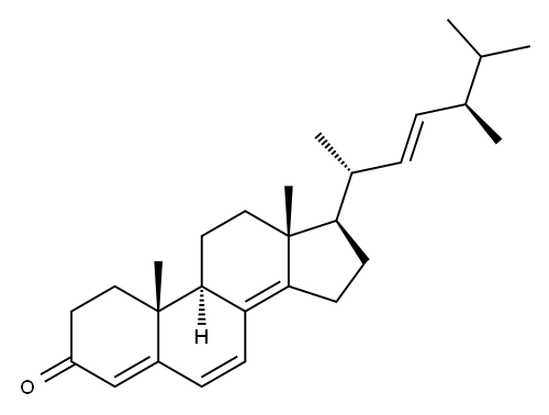 Ergosta-4,6,8(14),22-tetraen-3-one Structure