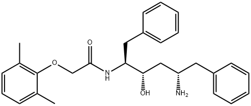 N-[(1S,2S,4S)-4-amino-2-hydroxy-5-phenyl-1-(phenylmethyl)pentyl]-2-(2,6-dimethylphenoxy)acetamide 구조식 이미지