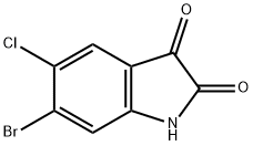 6-Bromo-5-chloro-1H-indole-2,3-dione 구조식 이미지