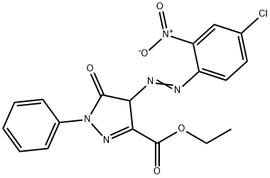 4-[(4-Chloro-2-nitrophenyl)azo]-4,5-dihydro-5-oxo-1-phenyl-1H-pyrazole-3-carboxylic acid ethyl ester Structure