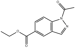 ETHYL 1-ACETYL-1H-INDAZOLE-5-CARBOXYLATE Structure