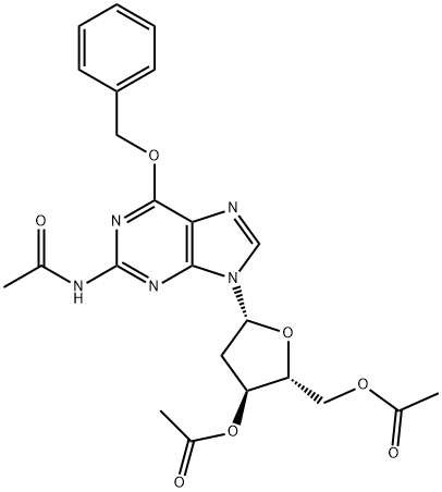 3',5',N2-Tri-O-acetyl-2'-Deoxyguanosine Structure