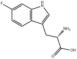 (S)-2-AMINO-3-(6-FLUORO-1H-INDOL-3-YL)-PROPIONIC ACID Structure