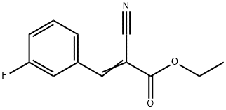 2-프로펜산,2-시아노-3-(3-플루오로페닐)-,에틸에스테르 구조식 이미지