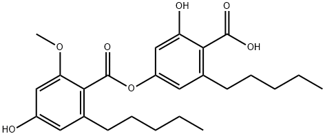 4-[(4-Hydroxy-2-methoxy-6-pentylbenzoyl)oxy]-6-pentylsalicylic acid Structure