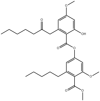 4-[2-Hydroxy-4-methoxy-6-(2-oxoheptyl)benzoyloxy]-2-methoxy-6-pentylbenzoic acid methyl ester Structure
