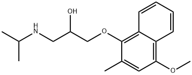1-(Isopropylamino)-3-[(4-methoxy-2-methyl-1-naphtyl)oxy]-2-propanol 구조식 이미지