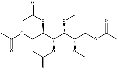 글루시톨,2,3-디-O-메틸-,테트라아세테이트 구조식 이미지
